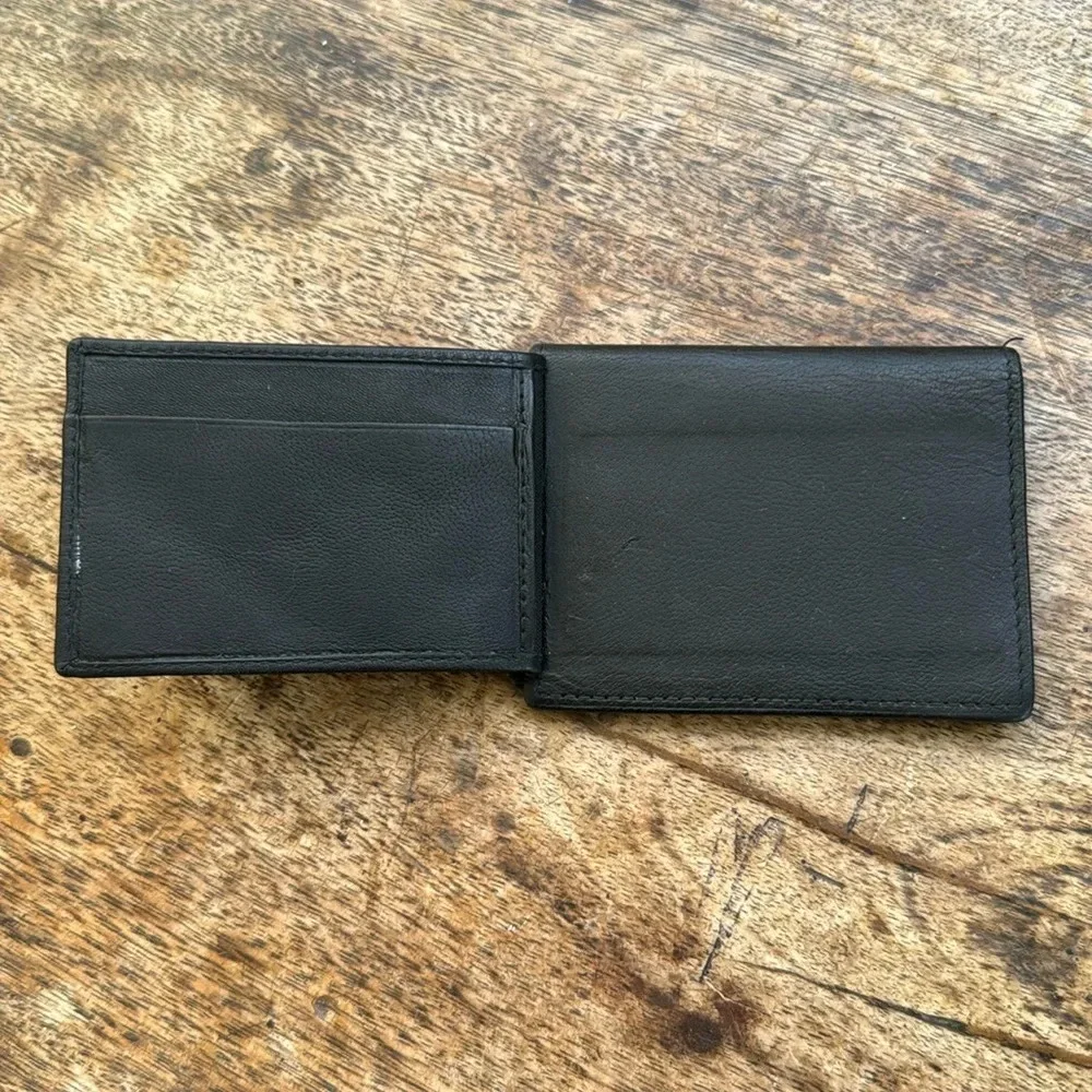 Butter soft black leather billfold wallet